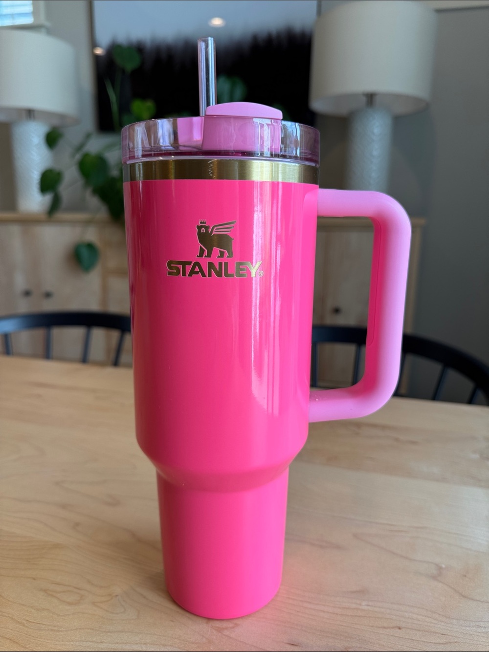 Stanley 40 oz Tumbler in Gold x Hot Pink Limited Edition